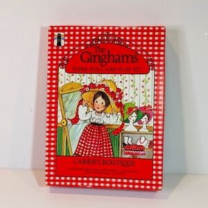 VTG Paper Dolls The Ginghams Carrie's Boutique Red Check Box Ephemera 70s